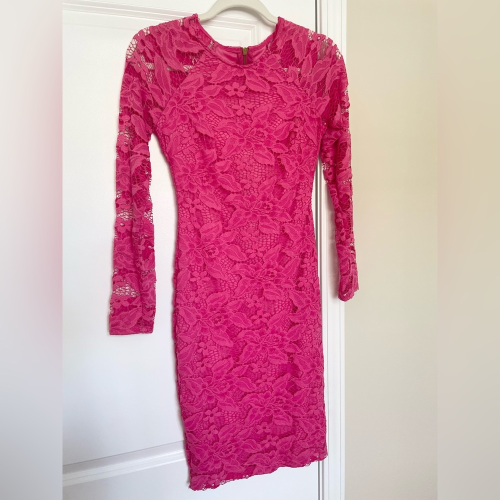 Bisou Bisou pink lace dress